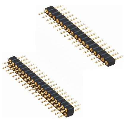 2.00mmMachined Pin single/Dual Row 180°